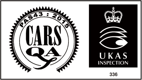 PAS43 : 2015 Logo - UKAS Inspection 336